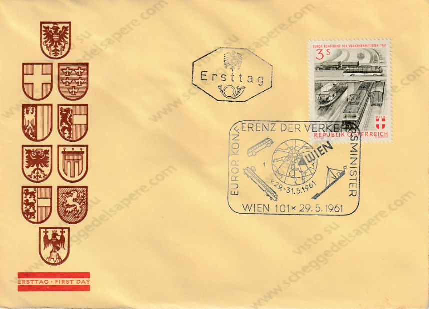 Austria 1957 associati FILATELICO Club Slogan FDC FRANCOBOLLI carta ref 23390 